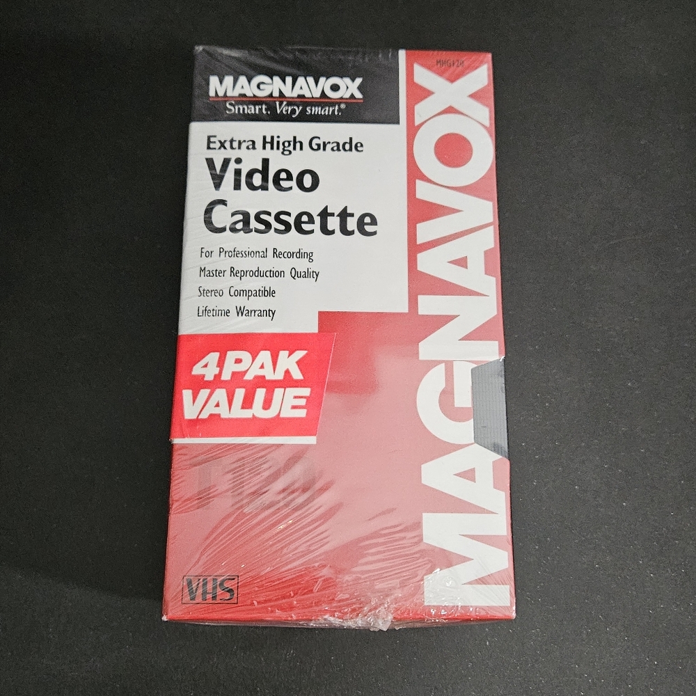 4 Pack Magnavox T120 Extra High Grade Video Cassette